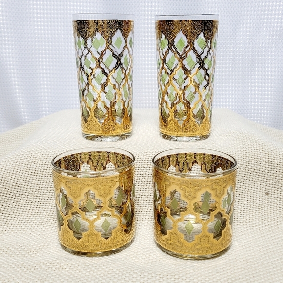 MCM Culver Valencia Highball/Rocks Bar Ware (set 4) - Picture 2 of 6